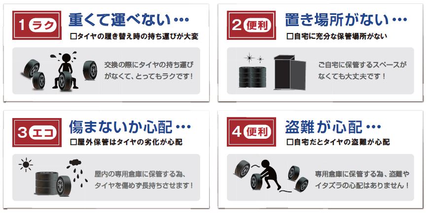 スタッドレスタイヤお預かりサービス | キャンペーン | ジープ
