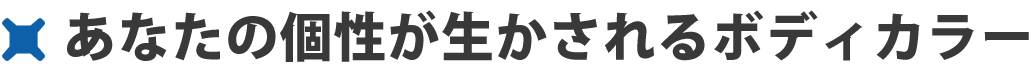 あなたの個性が生かされるボディカラー