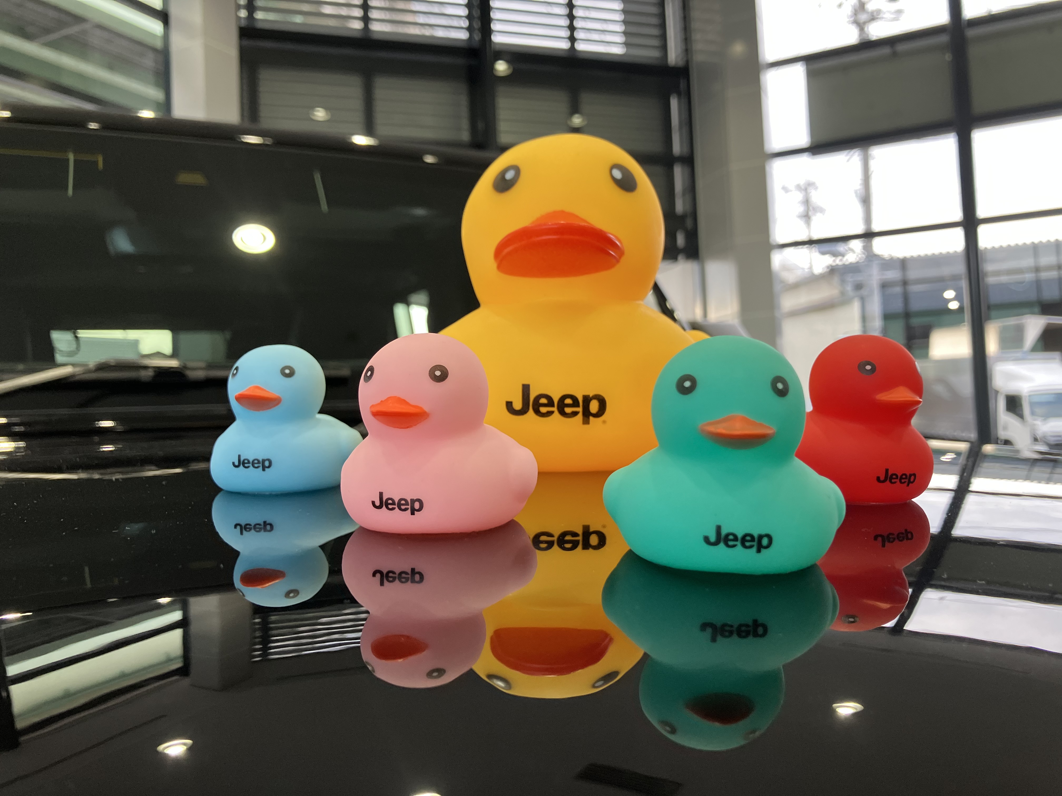 さのまるJeep アヒル　5個セット Jeep Duck ブルー＆ライトブルー＆ピンク非売品 さのまるJeep